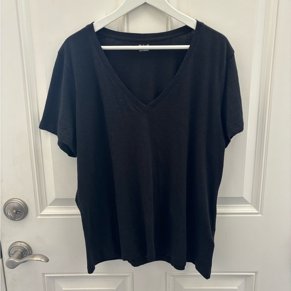Madewell Black Whisper Cotton V-Neck Tee XXL - Picture 5 of 12